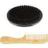 Набор расческа и щётка для бороды и усов мини BARBER STYLE DEWAL CO-007/1