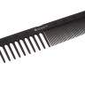 Расческа рабочая DEWAL CARBON black комбинированная, черная 18.5 см
