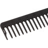 Расческа рабочая DEWAL CARBON black комбинированная, черная 18.5 см