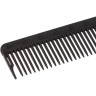 Расческа рабочая DEWAL CARBON black комбинированная, черная 22 см