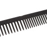 Расческа рабочая DEWAL CARBON black комбинированная, черная 23 см