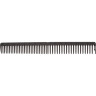 Расческа рабочая DEWAL CARBON black комбинированная, черная 23 см