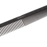 Расческа рабочая DEWAL CARBON black комбинированная, черная 24 см