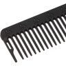 Расческа рабочая DEWAL CARBON black комбинированная, черная 24 см