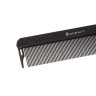 Расческа рабочая DEWAL CARBON black с карбоновой спицей, черная 21,5 см