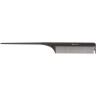 Расческа рабочая DEWAL CARBON black с карбоновой спицей, черная 21,5 см