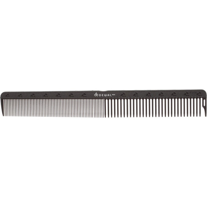 Расческа рабочая DEWALCARBON black комбинированная, черная 18 см
