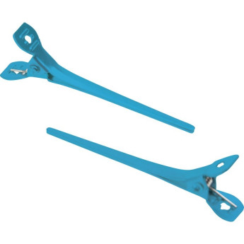 Зажим узкий, металл, 5,5 см (12 шт.) DEWAL CL2416 blue