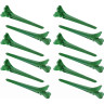 Зажим для волос, металл, 5,5 см (12 шт.) DEWAL CL2415 green